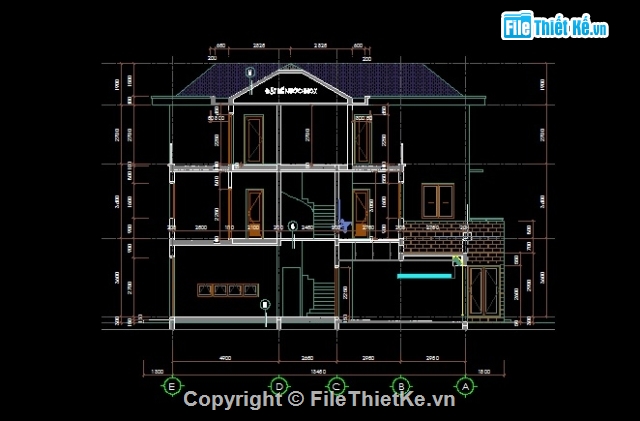 Biệt thự 3 tầng hiện đại 13.5x9m,Biệt thự 3 tầng hiện đại,biệt thự hiện đại 3 tầng kích thước 13.5x9m